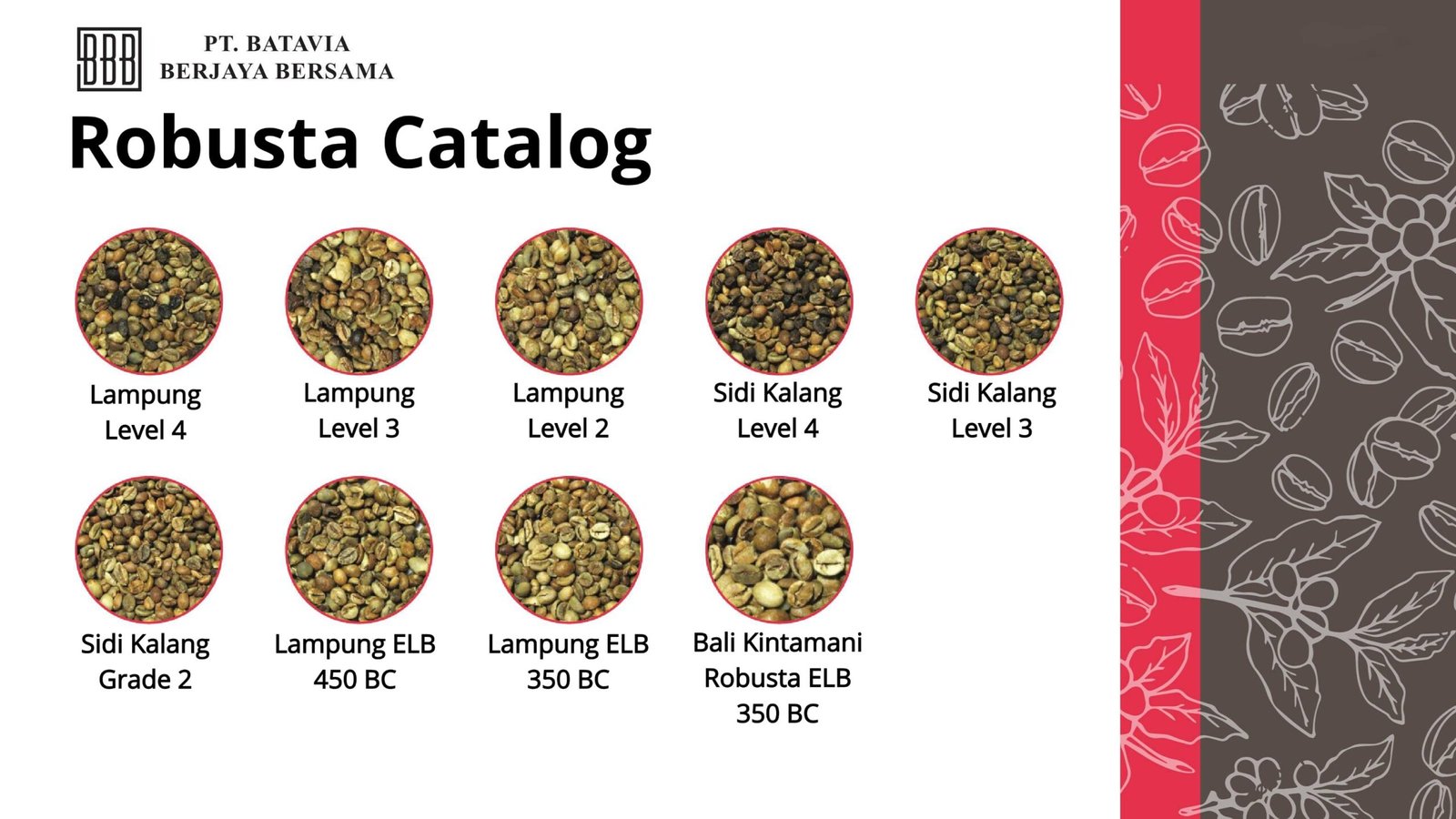 Robusta catalog